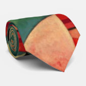 Kandinsky Upward Abstract Painting Green Stropdas (Opgerold)