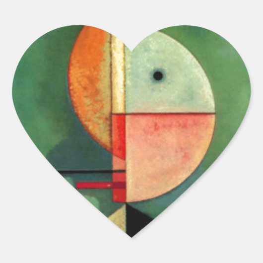 Kandinsky Upward Abstract schilderen Hart Sticker (Voorkant)