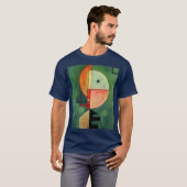 Kandinsky Upward Abstract schilderen Navy Blue T-shirt (Voorkant volledig)
