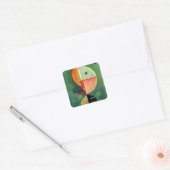 Kandinsky Upward Abstract schilderen Vierkante Sticker (Envelop)