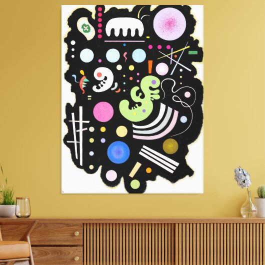 KANDINSKY - VARIEGATED BLACK (Noir bigarré) - 1935 Canvas Afdruk (Insitu (Woonkamer))