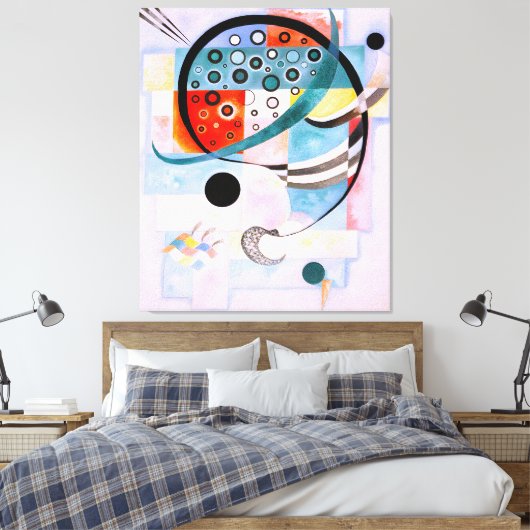 KANDINSKY - VAST (Fixiert - Fixé) - 1935 - Canvas Afdruk (Insitu (Slaapkamer))