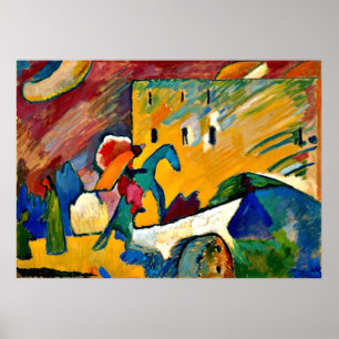 Kandinsky: Verbetering 3, landschapsschildering Poster