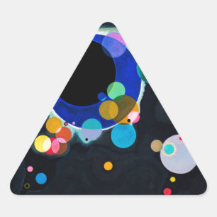 Kandinsky Verscheidene Circles Abstract Driehoek Sticker