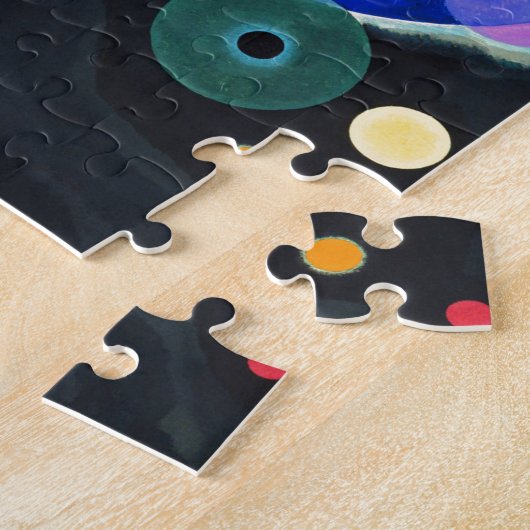 Kandinsky Verscheidene Circles Abstract Kunstschil Legpuzzel (Zijkant)