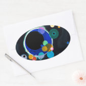 Kandinsky Verscheidene Circles Abstract Ovale Sticker (Envelop)