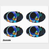Kandinsky Verscheidene Circles Abstract Ovale Sticker (Vel)