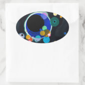Kandinsky Verscheidene Circles Abstract Ovale Sticker (Tas)