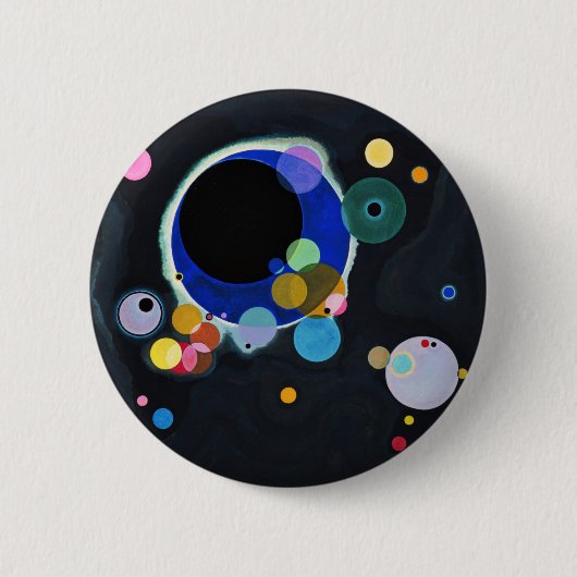 Kandinsky Verscheidene Circles Abstract Ronde Button 5,7 Cm (Voorkant)