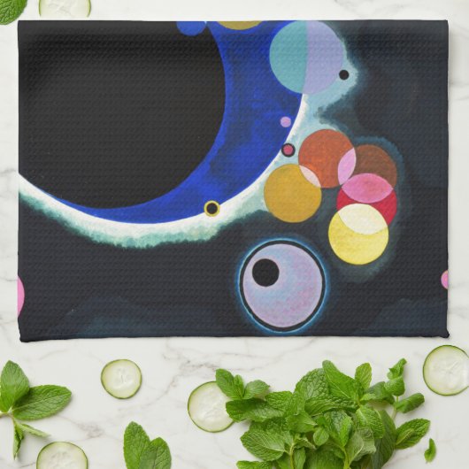 Kandinsky Verscheidene Circles Abstract Theedoek (Gevouwen)
