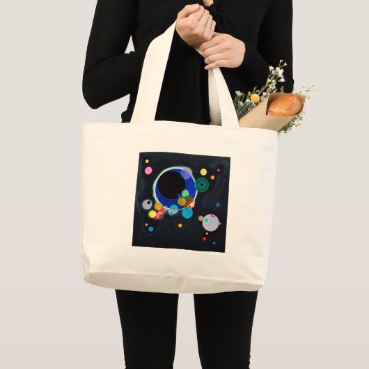 Kandinsky Verscheidene Circles Artwork Grote Tote Bag (Voorkant (product))