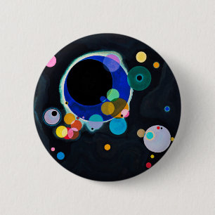 Kandinsky Verscheidene Circles Artwork Ronde Button 5,7 Cm