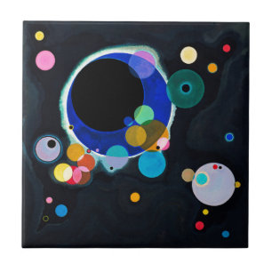 Kandinsky Verscheidene Circles Artwork Tegeltje