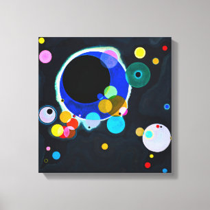 Kandinsky Verscheidene Circles Canvas Afdruk
