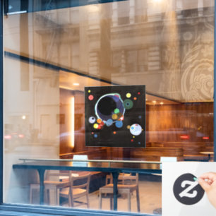 Kandinsky - Verscheidene cirkels Raamsticker