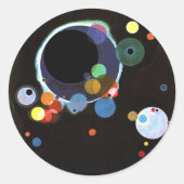Kandinsky - Verscheidene cirkels Ronde Sticker (Voorkant)