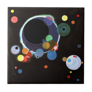 Kandinsky - Verscheidene cirkels Tegeltje