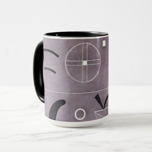 Kandinsky - Vier delen, abstracte kunst, Mok (Voorkant links)