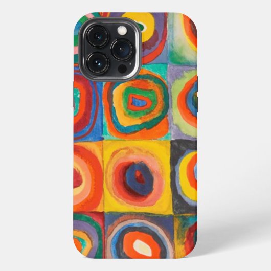 Kandinsky Vierkant Cirkel iPhone Hoesje (Achterkant)