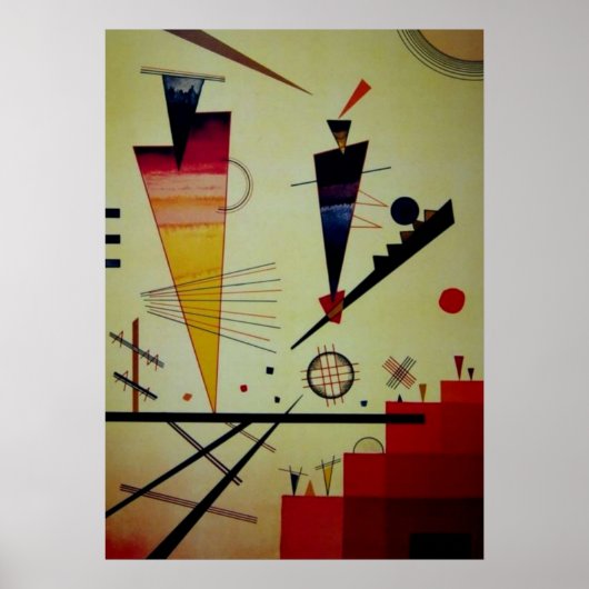 Kandinsky Vrolijk Structuur Abstract Schilderen Poster (Voorkant)