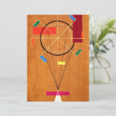 Kandinsky - vrolijke, abstracte schilderij, kaart (Staand voorkant)