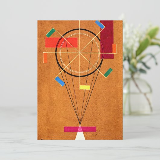 Kandinsky - vrolijke, abstracte schilderij, kaart (Staand voorkant)