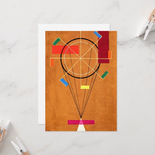 Kandinsky - vrolijke, abstracte schilderij, kaart (Voorkant / Achterkant in situ)