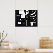 Kandinsky - White - Soft and Hard, Poster (Keuken)
