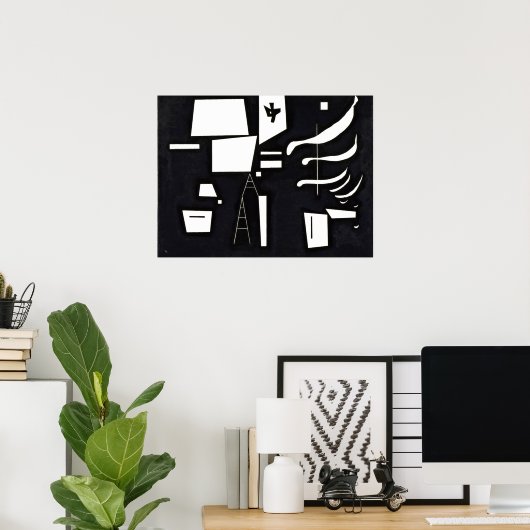 Kandinsky - White - Soft and Hard, Poster (Thuiskantoor)