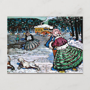 Kandinsky - Winter (Schaatsers) Briefkaart