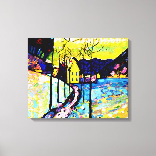 Kandinsky - Winterlandschap Canvas Afdruk (Voorkant)