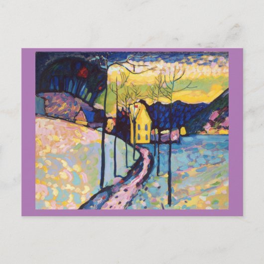 Kandinsky, Winterlandschap, fijne kunst Briefkaart (Voorkant)