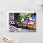 Kandinsky-Winterlandschap met kerk, Kerstmis Kaart (Voorkant / Achterkant in situ)