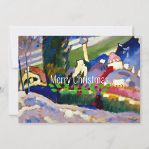 Kandinsky-Winterlandschap met kerk, Kerstmis Kaart