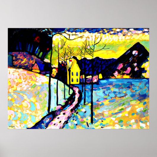 Kandinsky - Winterlandschap Poster (Voorkant)