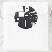Kandinsky - Wit, Zachte en Hard Ronde Sticker (Tas)