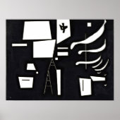 Kandinsky - Wit - Zachte en Harde, Poster (Voorkant)