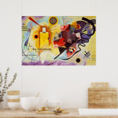 Kandinsky Yellow Red Blue Abstract Canvas schilder Poster (Keuken)