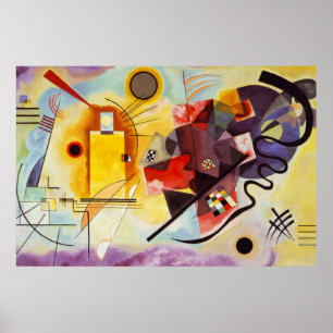 Kandinsky Yellow Red Blue Abstract Canvas schilder Poster