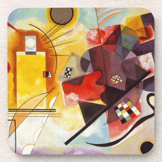 Kandinsky Yellow Red Blue Bier Onderzetter (Voorkant)