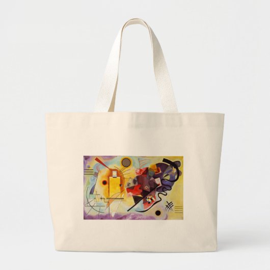 Kandinsky Yellow Red Blue Grote Tote Bag (Voorkant)