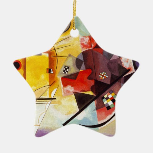 Kandinsky Yellow Red Blue Keramisch Ornament (Voorkant)