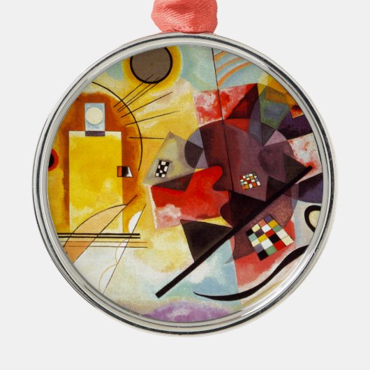 Kandinsky Yellow Red Blue Metalen Ornament (Voorkant)