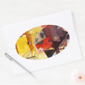 Kandinsky Yellow Red Blue Ovale Sticker (Envelop)