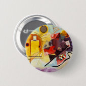 Kandinsky Yellow Red Blue Ronde Button 5,7 Cm (Voorkant /achterkant)