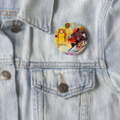 Kandinsky Yellow Red Blue Ronde Button 5,7 Cm (In situ)