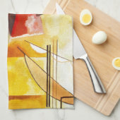 Kandinsky Yellow Red Blue Theedoek (Quarter Fold)