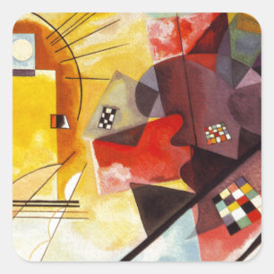 Kandinsky Yellow Red Blue Vierkante Sticker