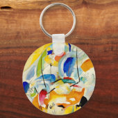 Kandinsky Zeeslag Schilderij 1913 Sleutelhanger (Voorkant)