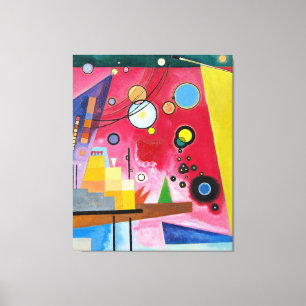 KANDINSKY - ZWARE RODE KLEUR (Schweres Rot) - 1924 Canvas Afdruk